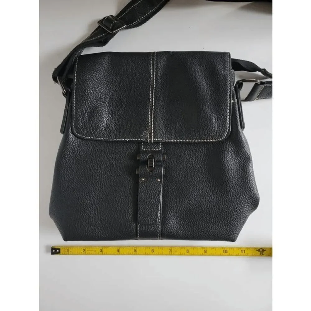 Men's Genuine Leather Messenger Shoulder Tablet Bag